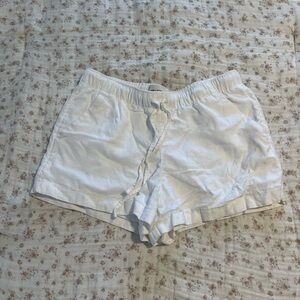 Hollister White Linen Shorts
